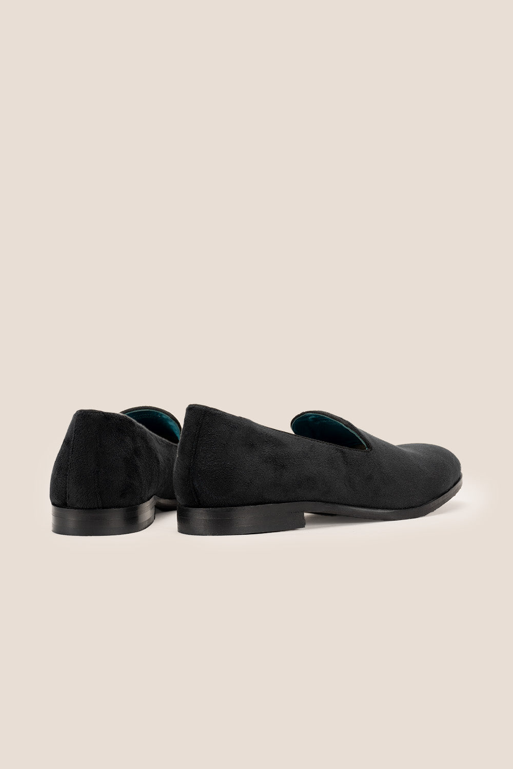 Lennox Black velvet leather loafer shoe | Oswin Hyde