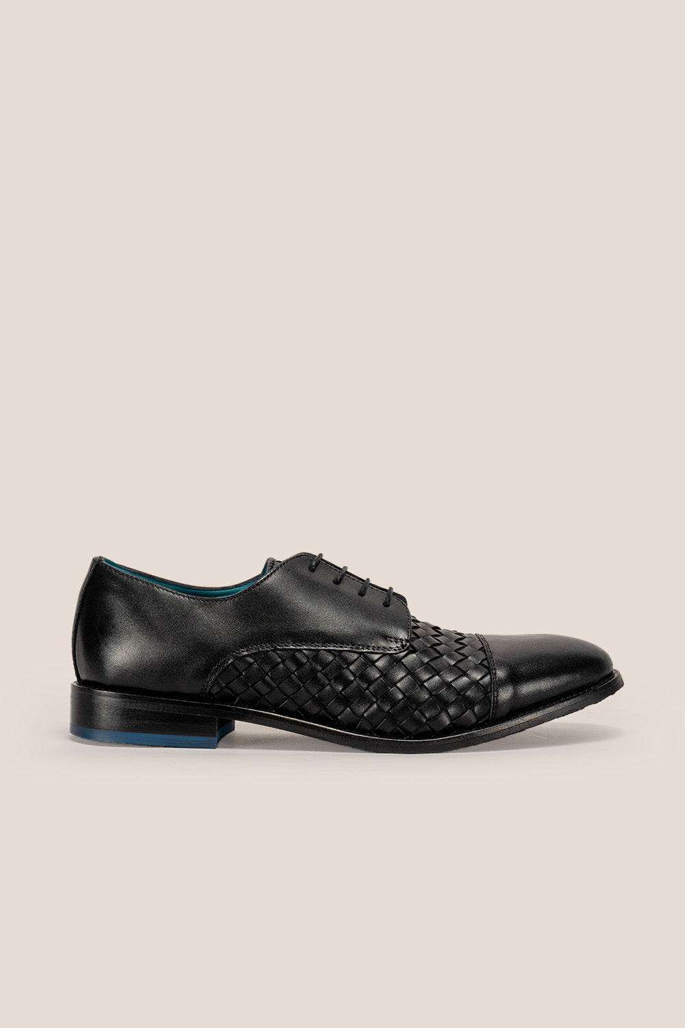 Heath Black Derby Leather Shoes | Oswin Hyde