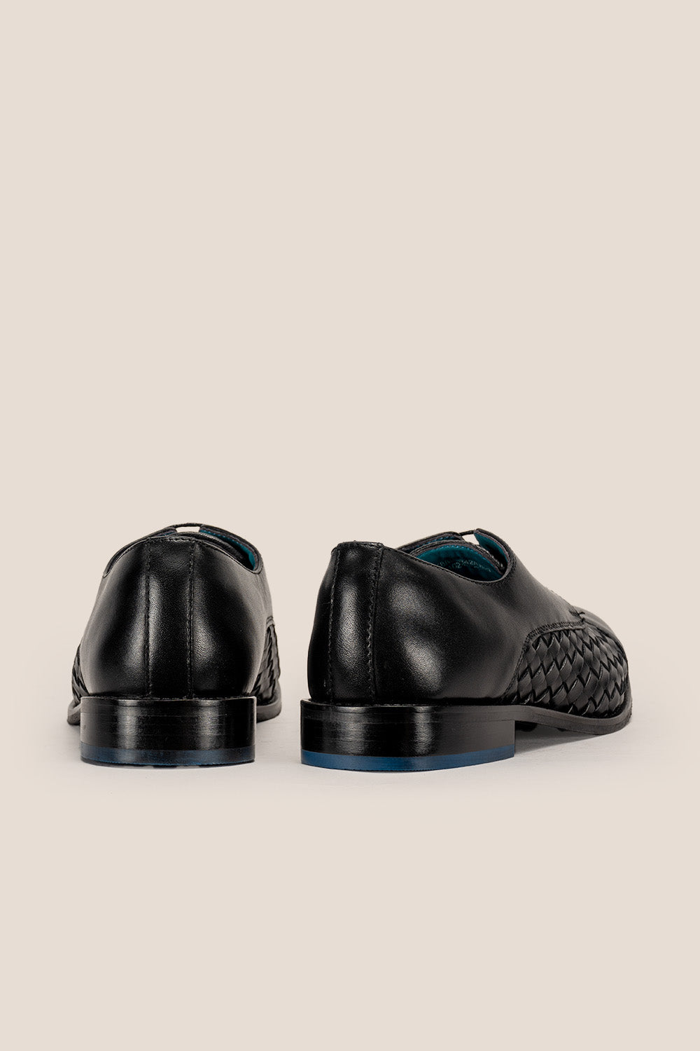 Heath Black Derby Leather Shoes | Oswin Hyde