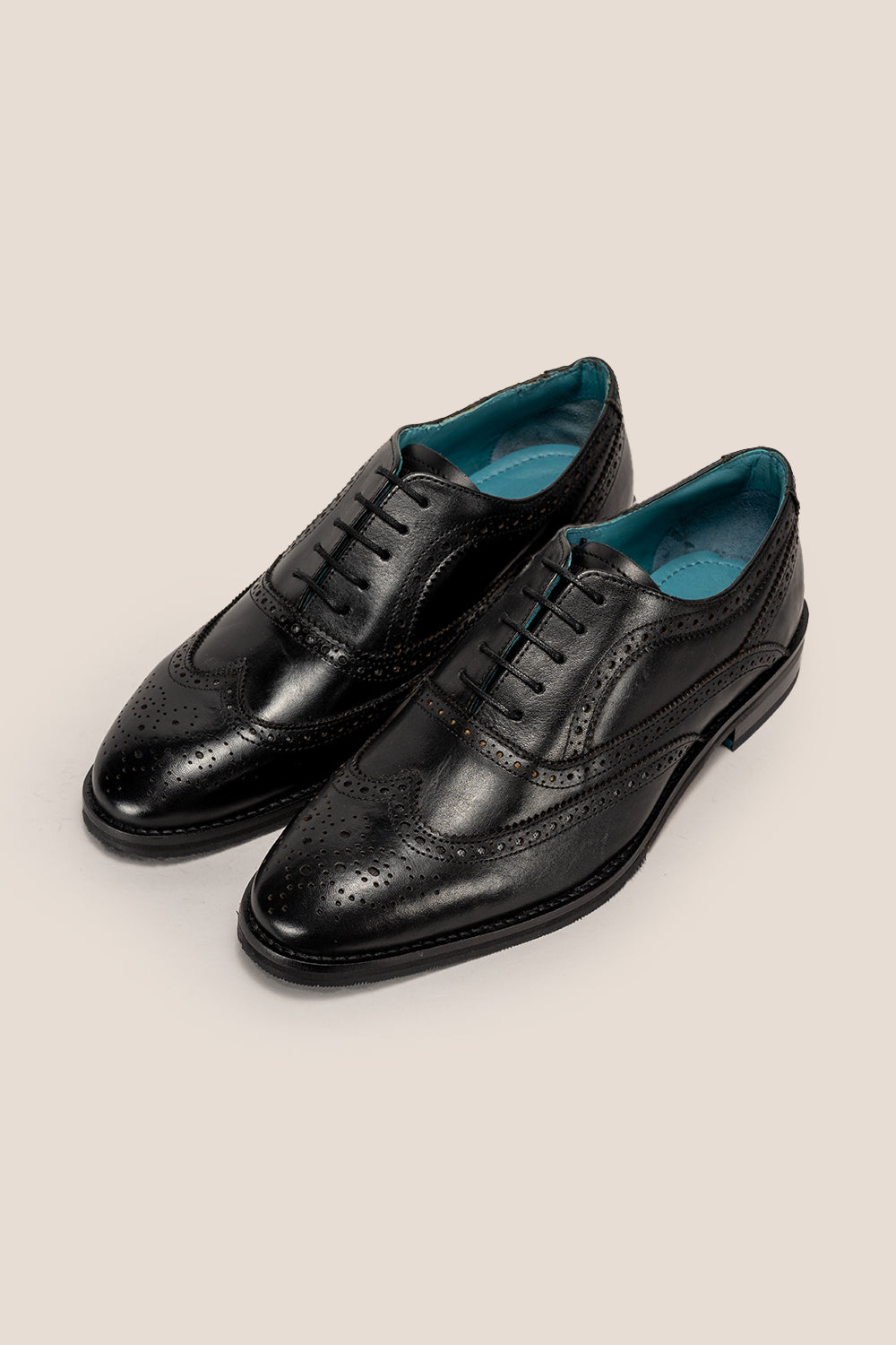 Stokes Black Brogue shoes | Oswin Hyde