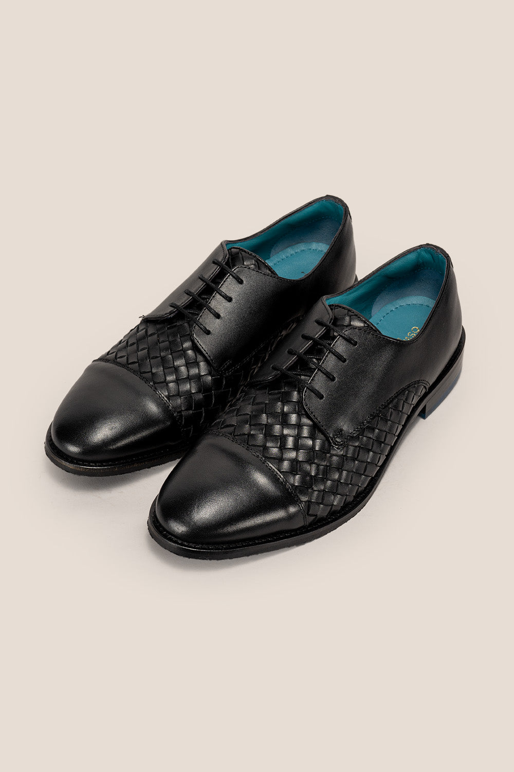 Heath Black Derby Leather Shoes | Oswin Hyde