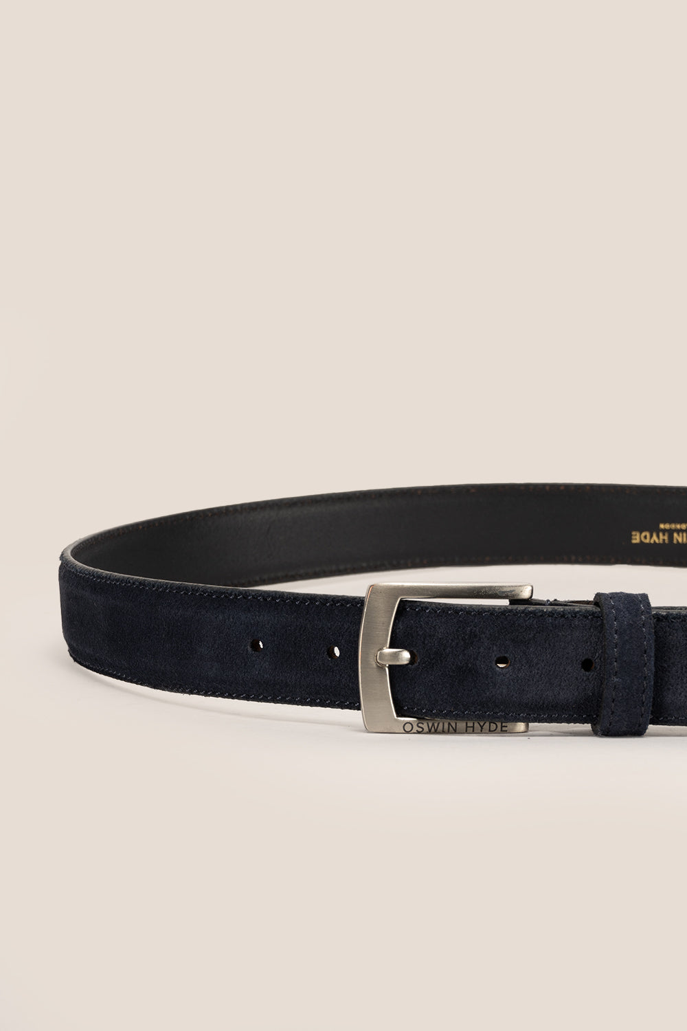 Exton Navy Suede belt for men | Oswin Hyde