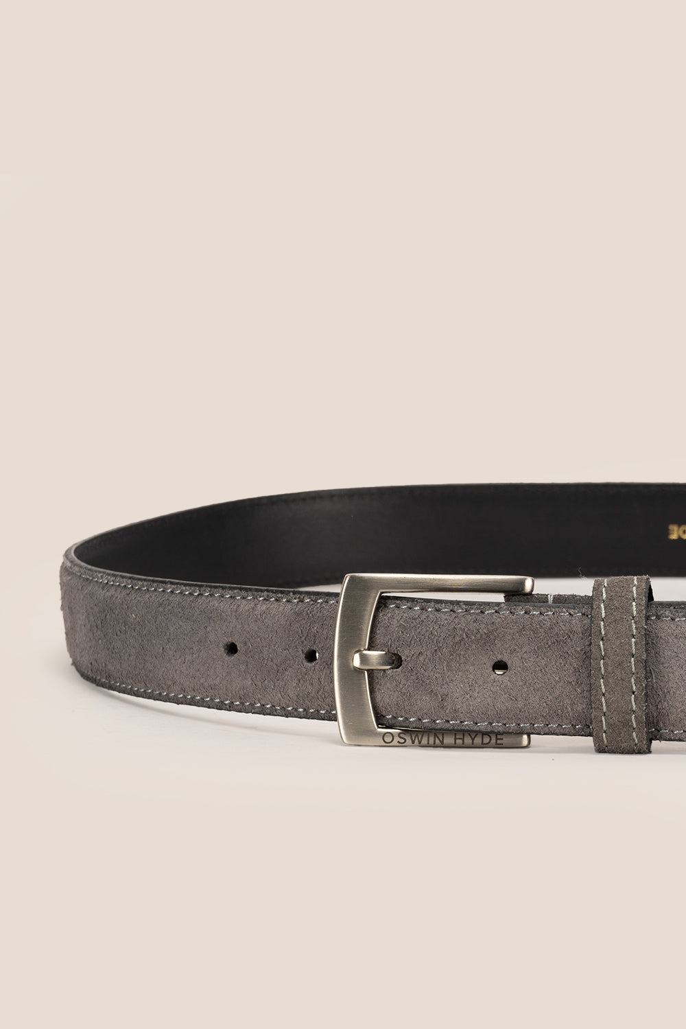 Exton Grey Suede belt for men | Oswin Hyde