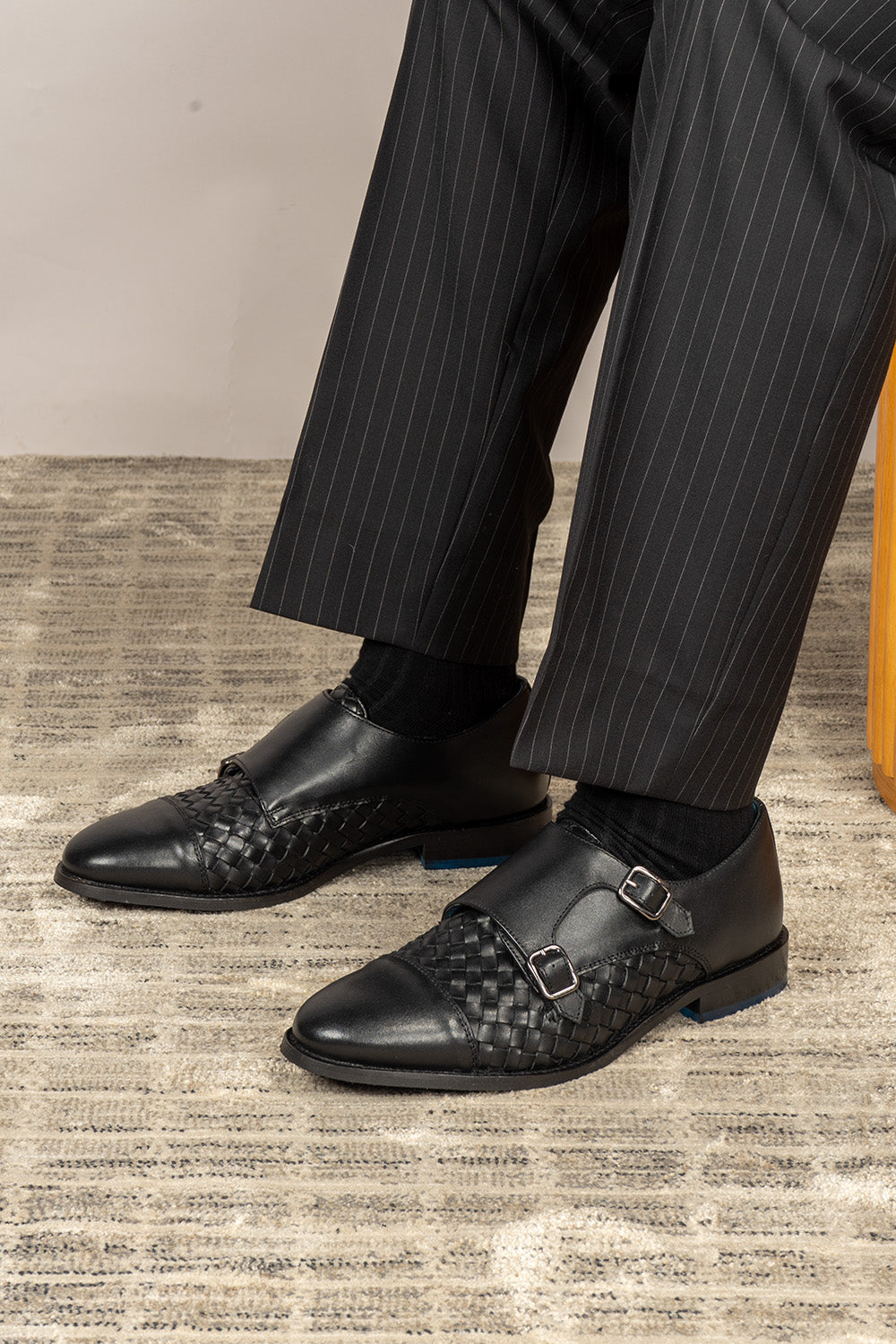 Hudson Black Monk Shoes | Oswin Hyde