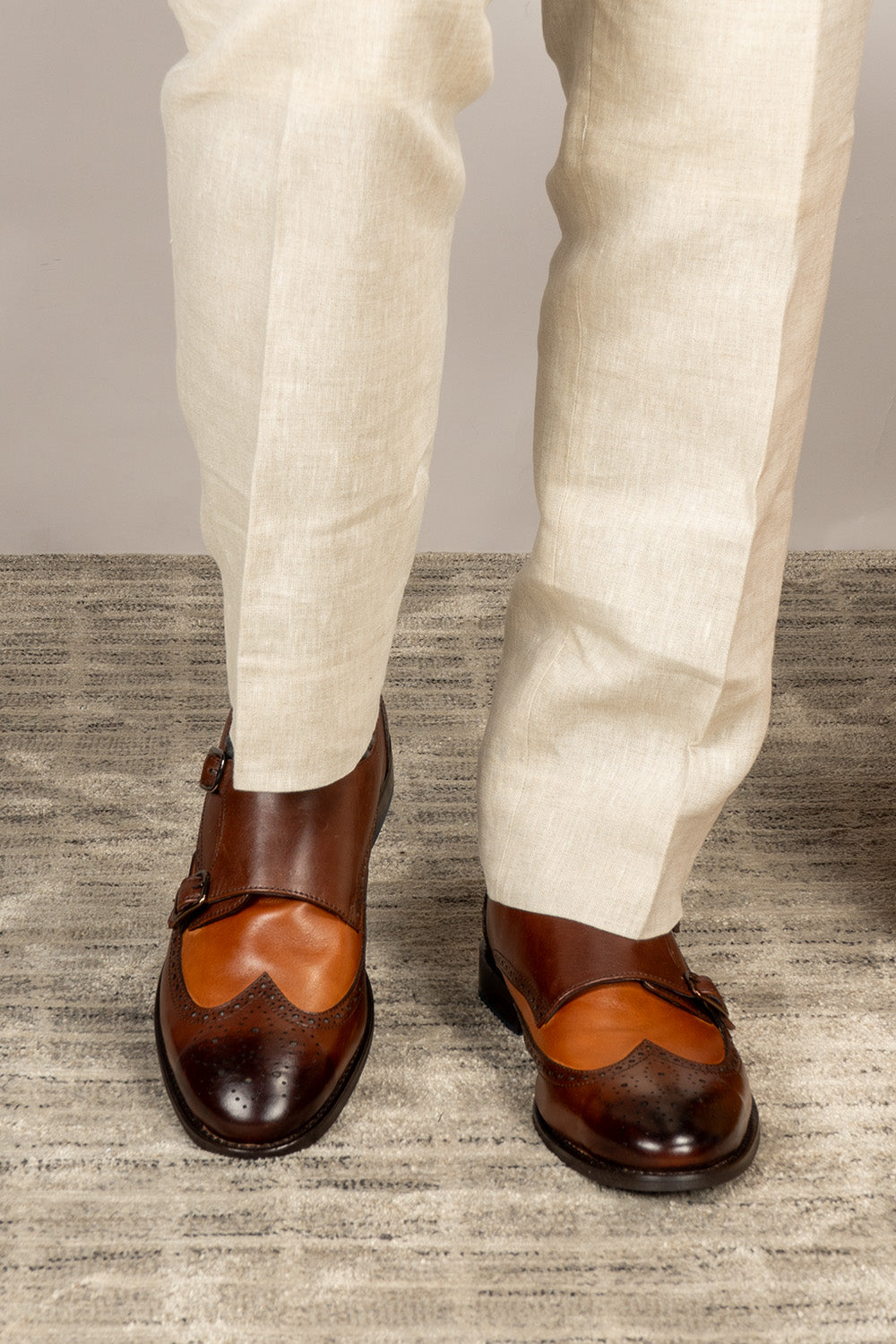 Warren brown tan monk brogue shoes | Oswin Hyde