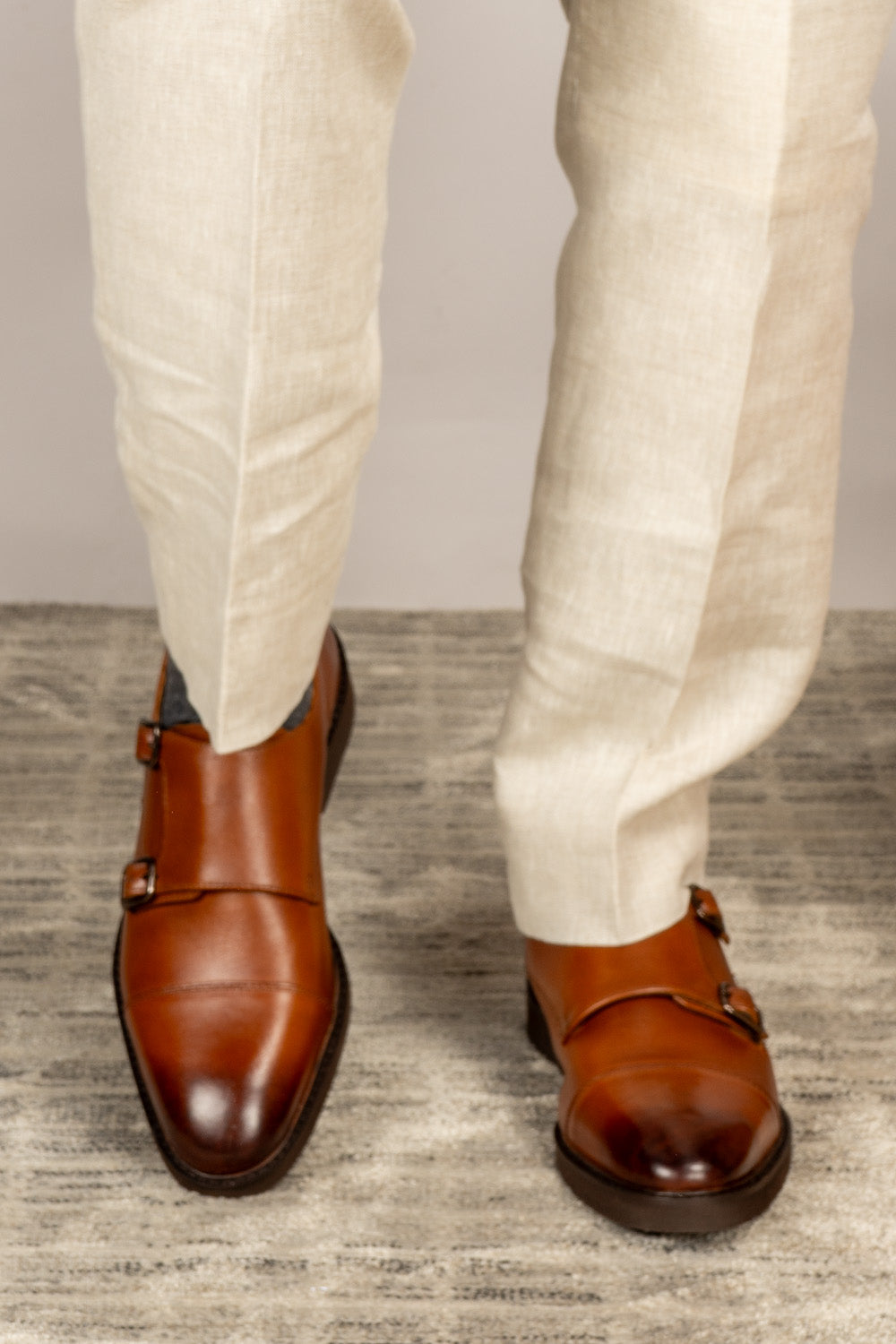 Garson tan monk brogue shoes | Oswin Hyde