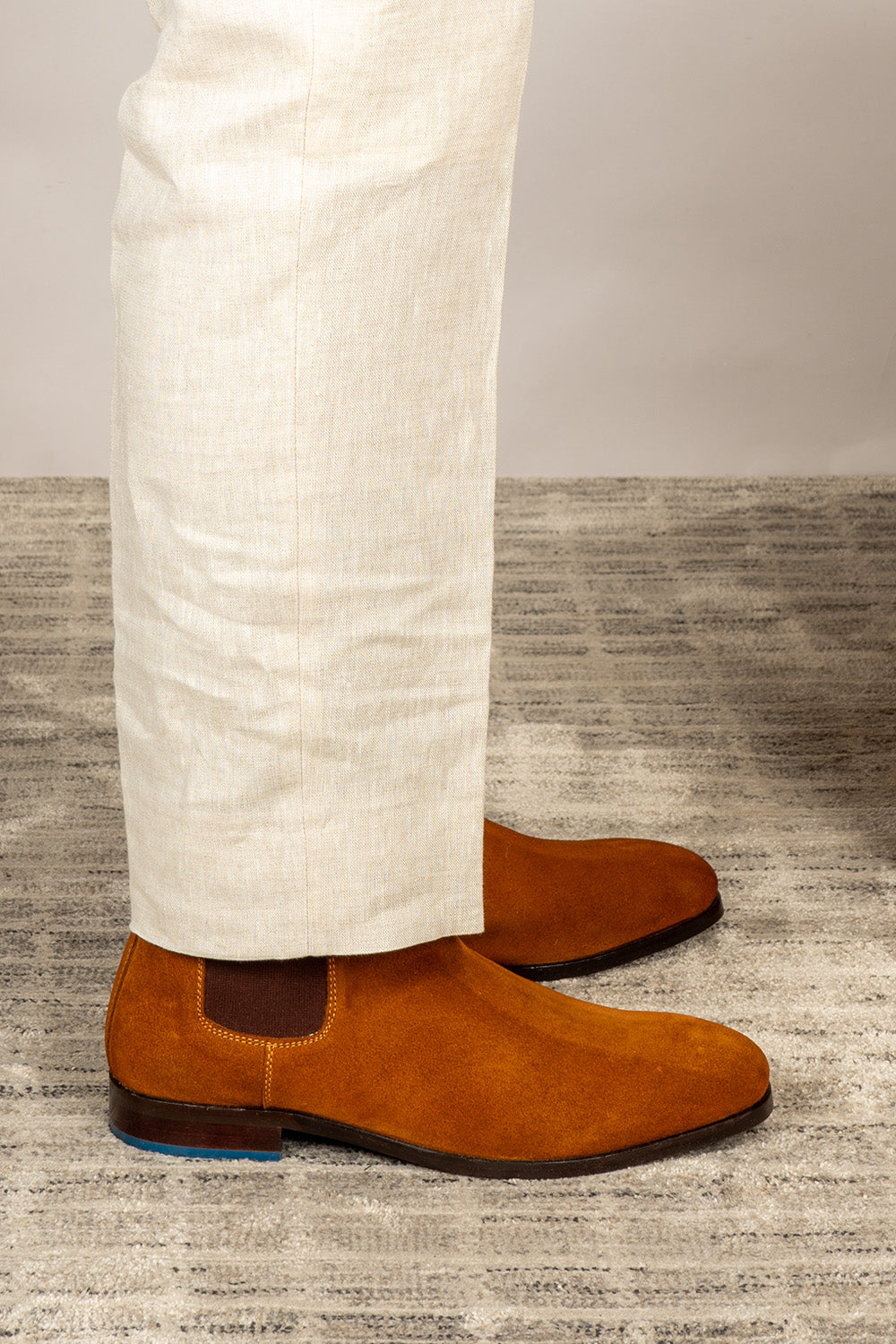 Vinnie Tobacco Suede Chelsea Boots | Oswin Hyde