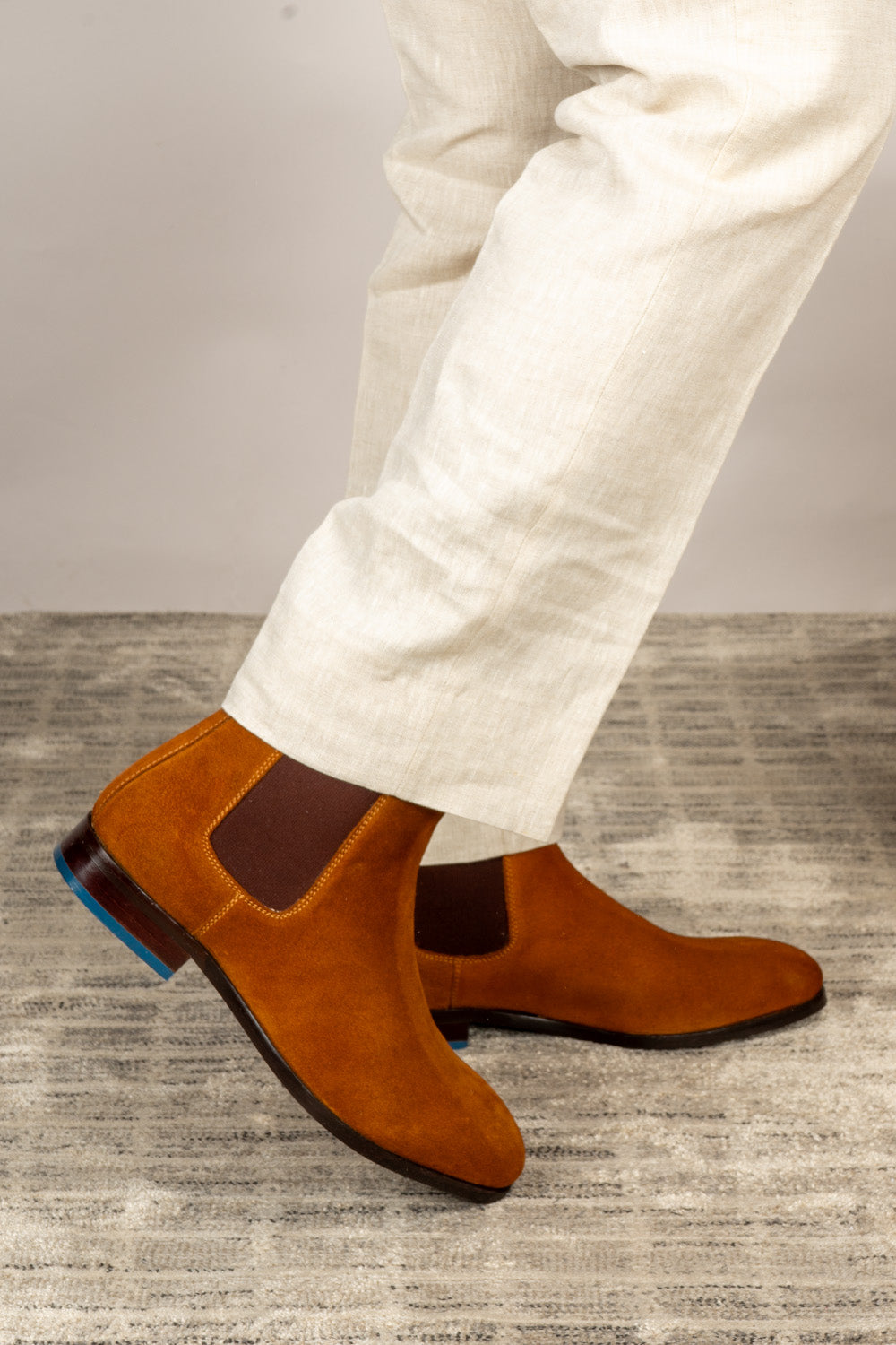 Vinnie Tobacco Suede Chelsea Boots | Oswin Hyde