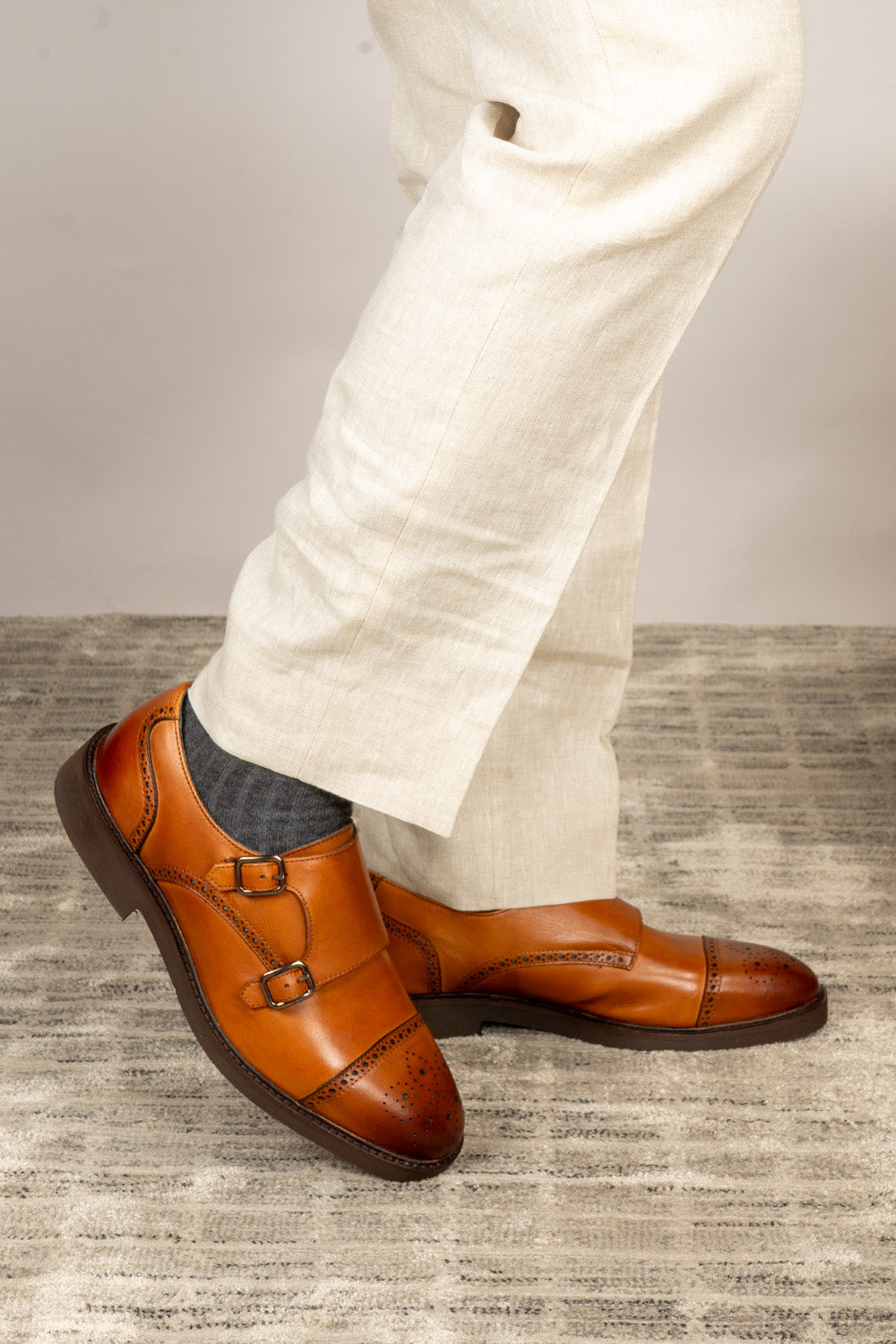 Shelby Tan Monk Brogue Shoe| Oswin Hyde