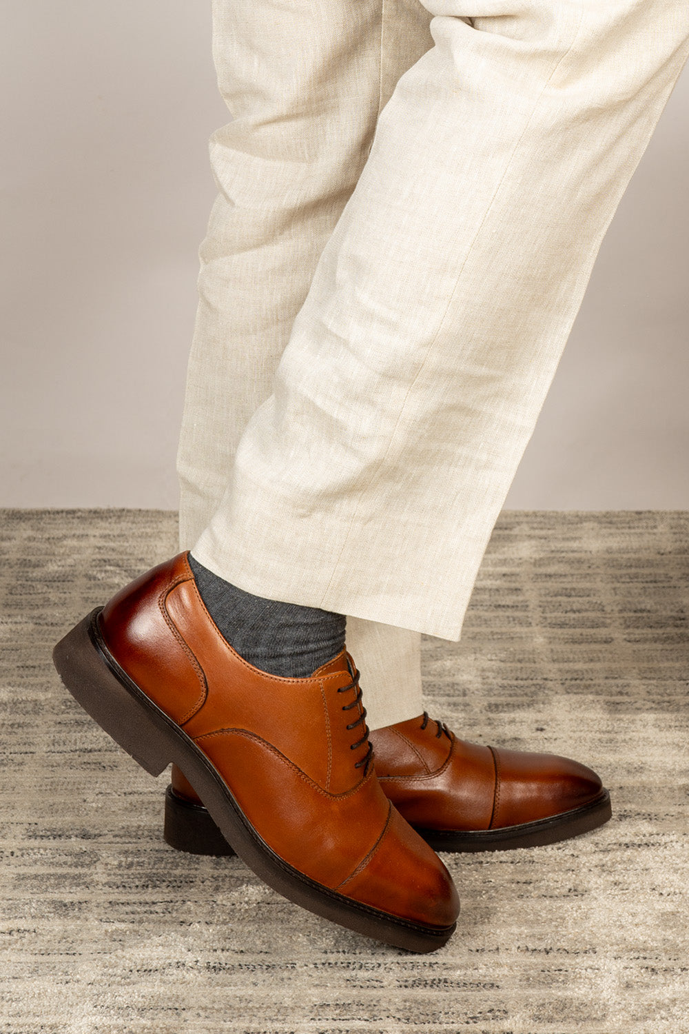 Flint Tan Oxford shoes oswin hyde