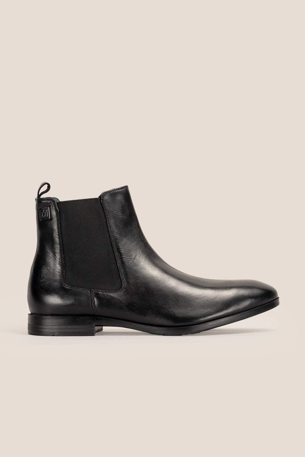 Men's smart black leather Chelsea boots 