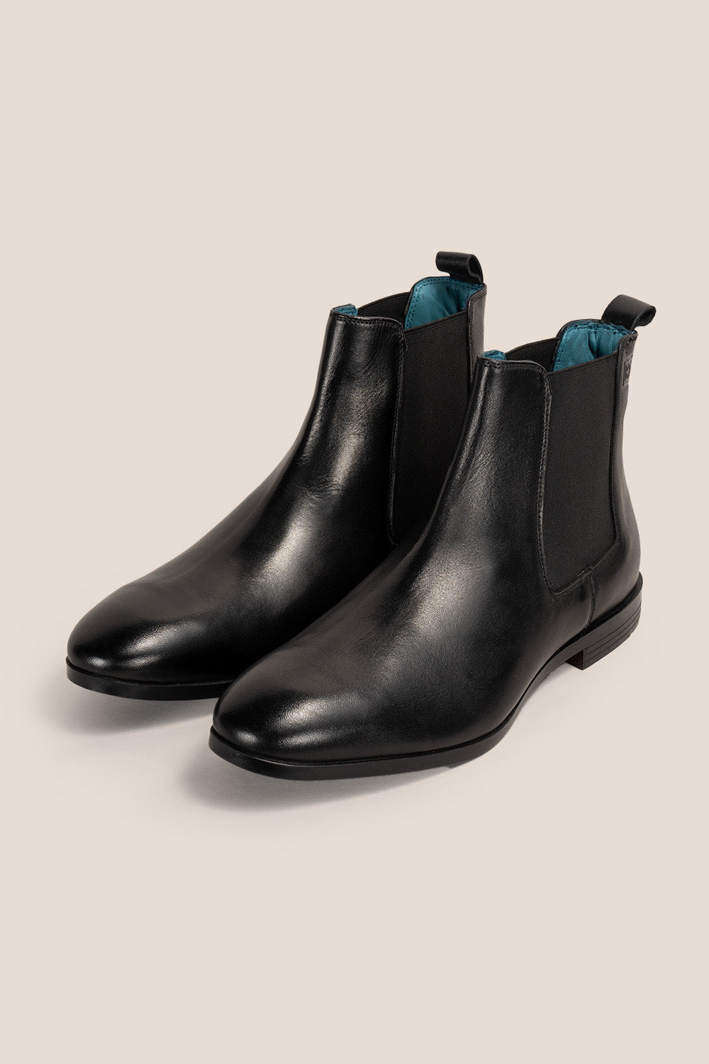 Men's smart black leather Chelsea boots 