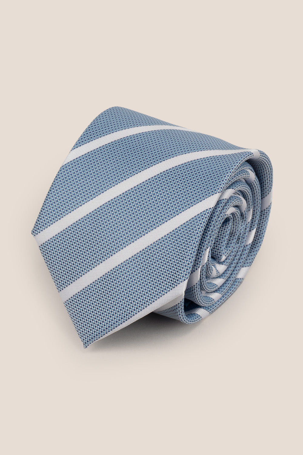 STRIPE BLUE WHITE TIE FROM OSWIN HYDE