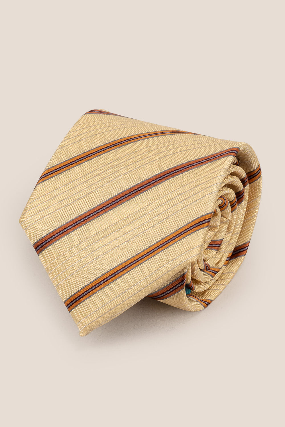 CLASSIC STRIPE GREEN BROWN TIE FROM OSWIN HYDE