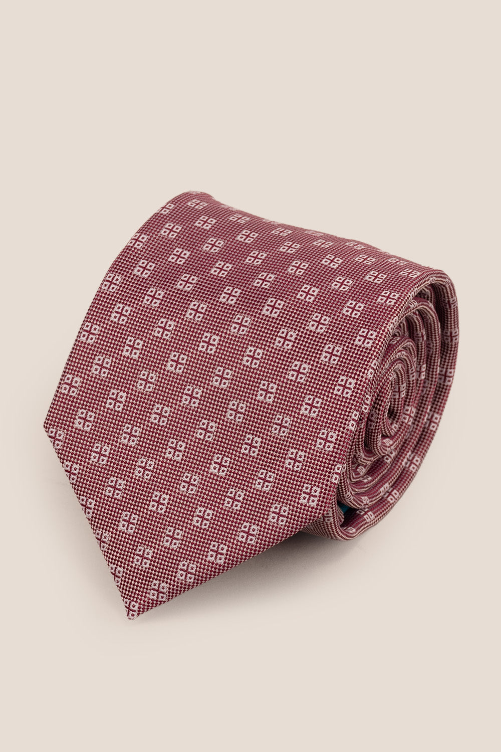 GEOMETRIC SQUARE RED TIE FROM OSWIN HYDE