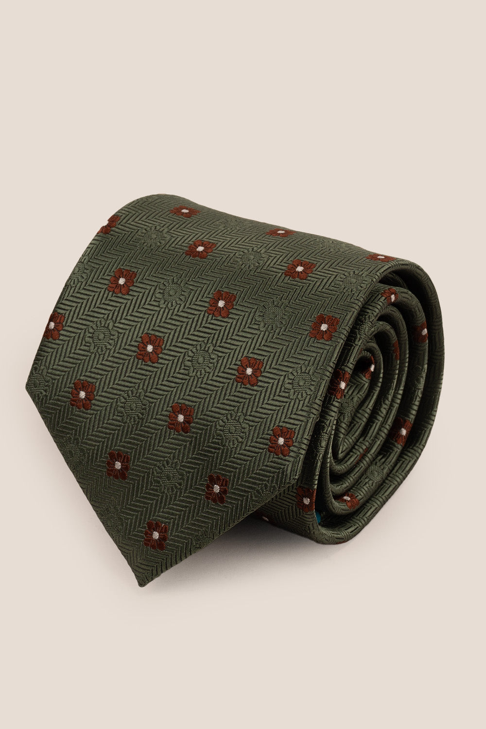 STRIPES AND SQUARES GREEN TIE FROM OSWIN HYDE