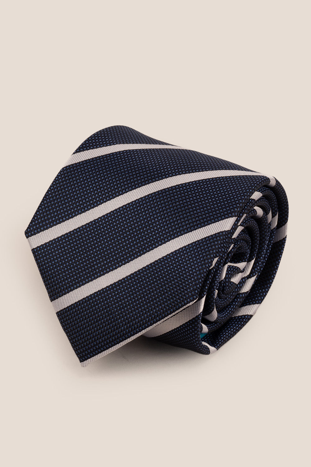 STRIPE NAVY WHITE TIE FROM OSWIN HYDE