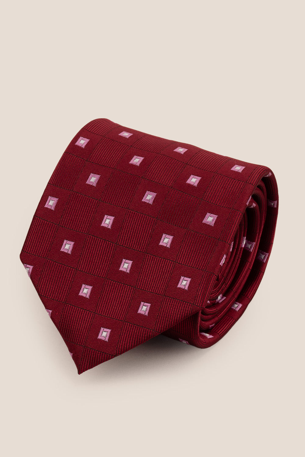 MULTI SQUARE RED TIE FROM OSWIN HYDE