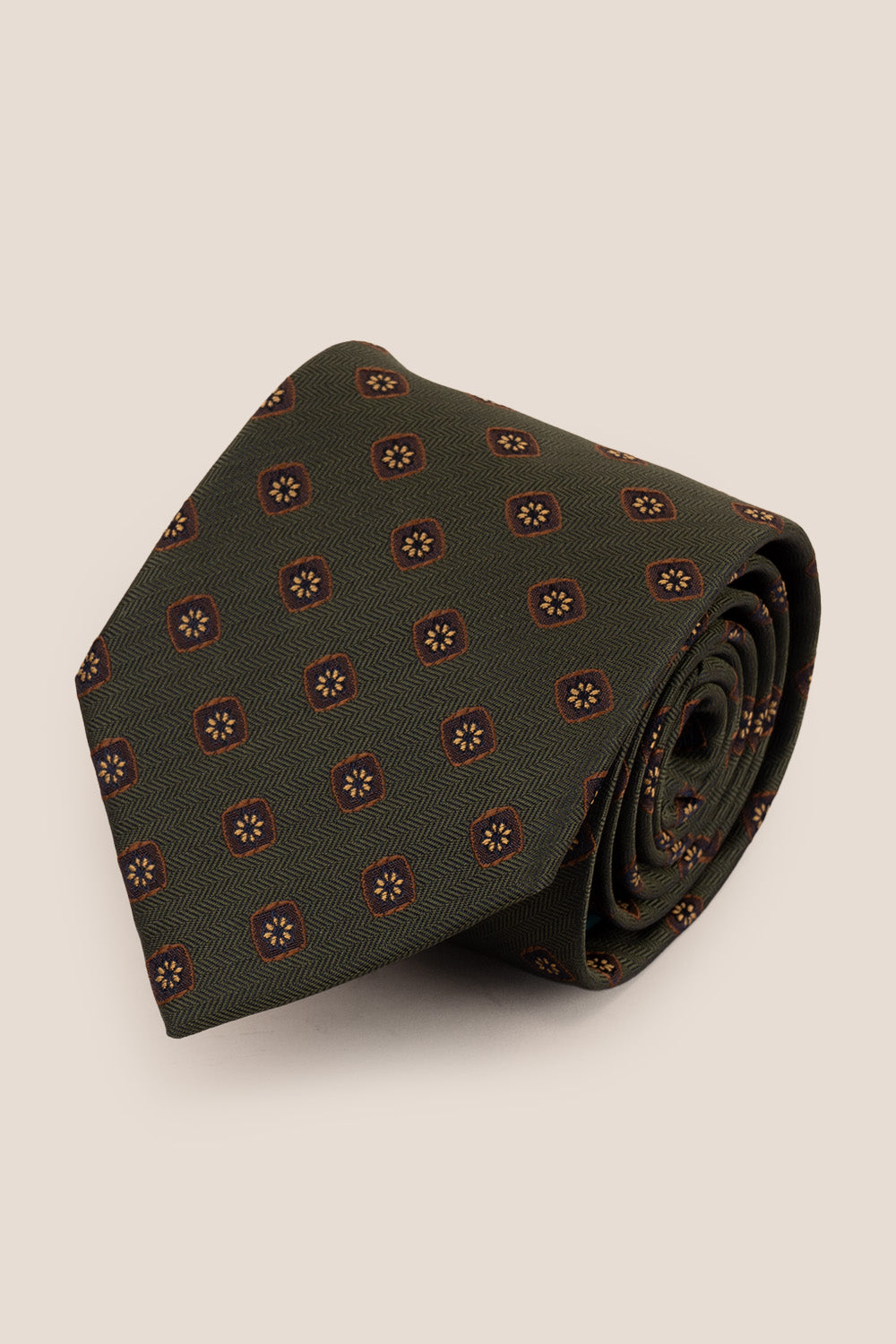 VINTAGE GEOMETRIC GREEN TIE FROM OSWIN HYDE