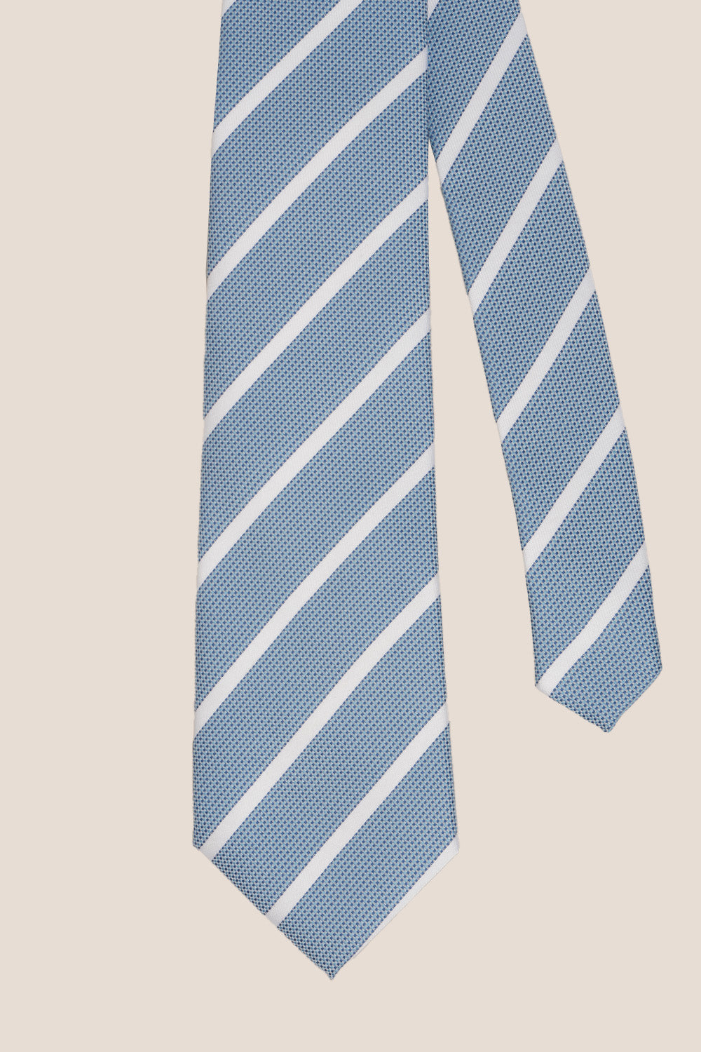 STRIPE BLUE WHITE TIE FROM OSWIN HYDE