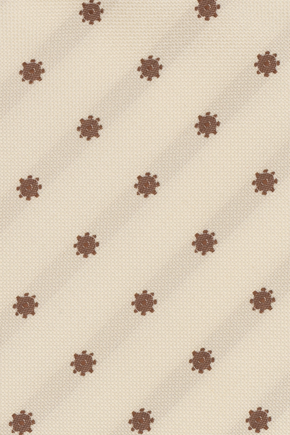 CLASSIC FLORAL CREAM BROWN TIE FROM OSWIN HYDE