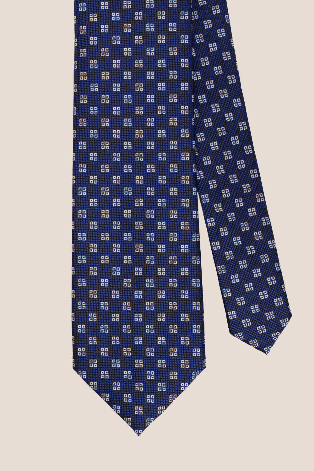 GEOMETRIC SQUARE NAVY TIE FROM OSWIN HYDE