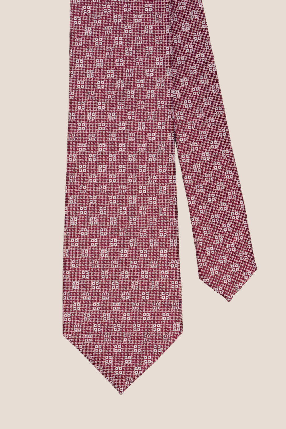 GEOMETRIC SQUARE RED TIE FROM OSWIN HYDE