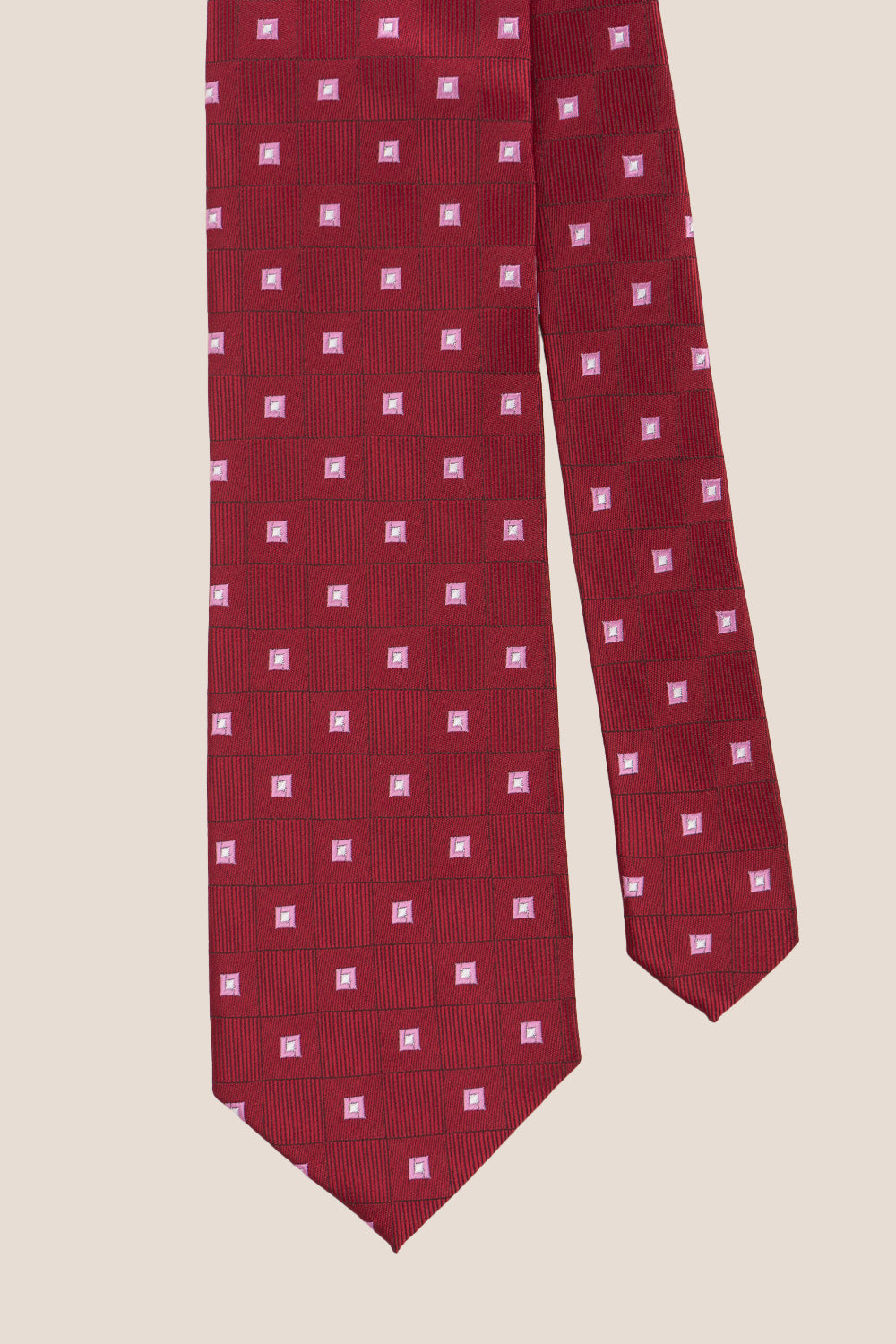 MULTI SQUARE RED TIE FROM OSWIN HYDE