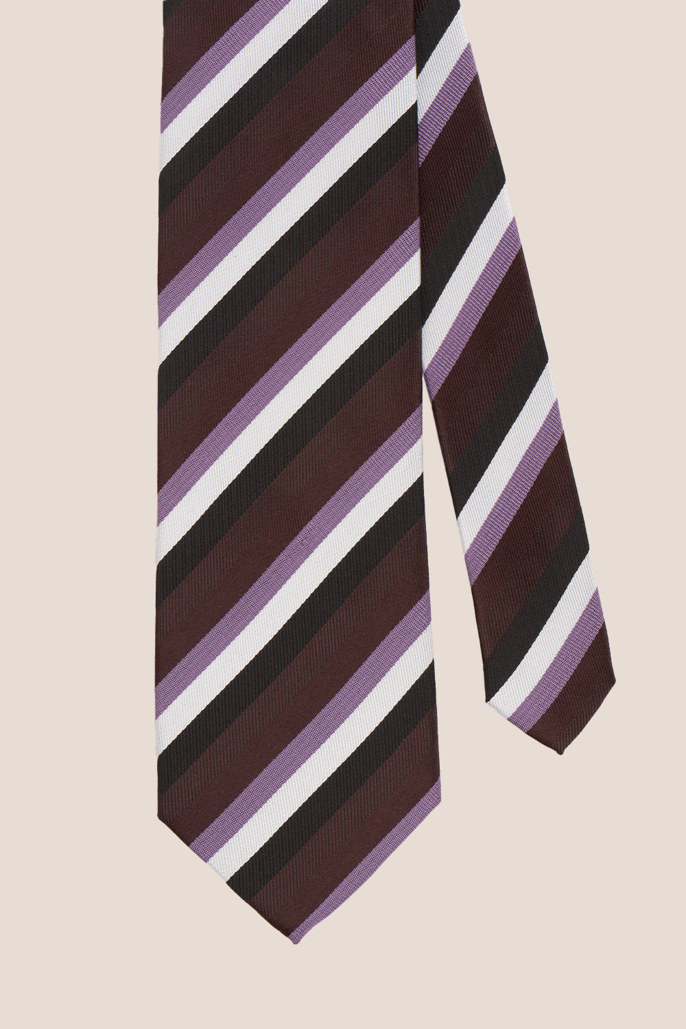 CLASSIC MULTI STRIPE BORDO TIE FROM OSWIN HYDE