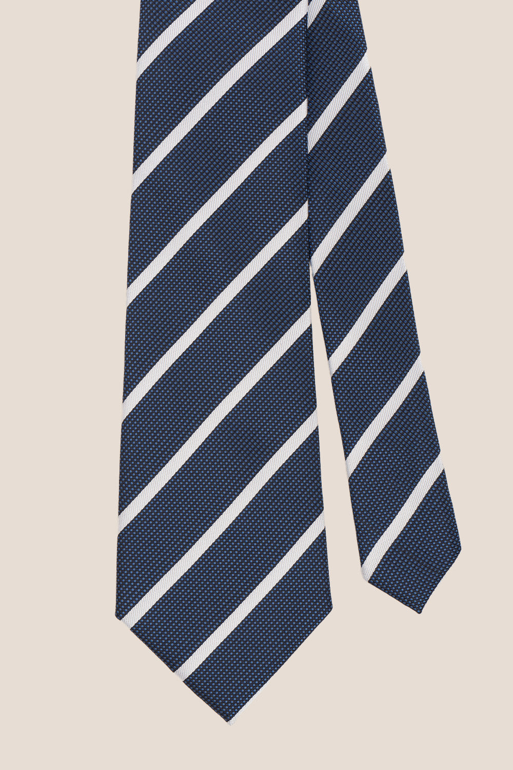 STRIPE NAVY WHITE TIE FROM OSWIN HYDE