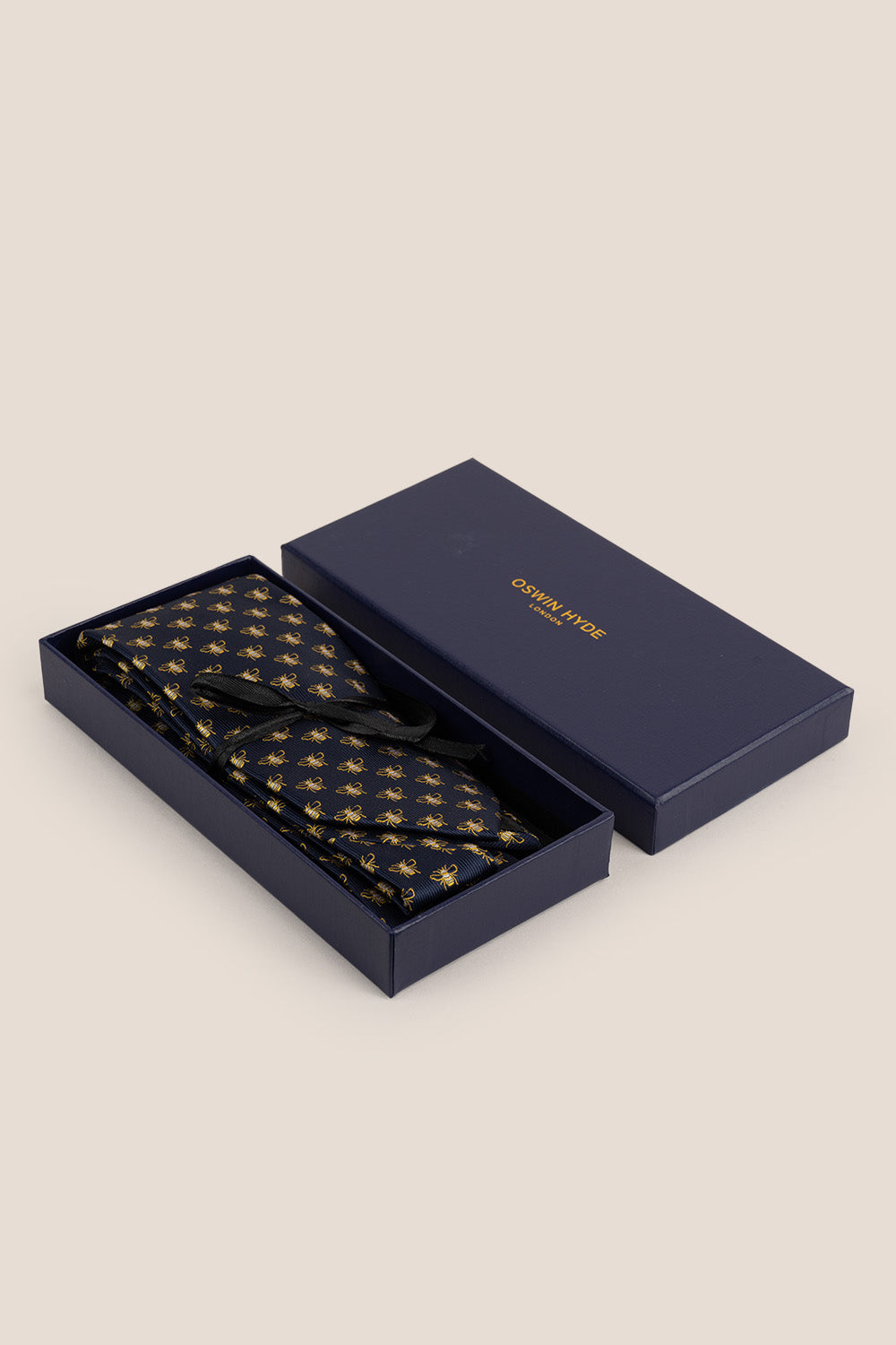 BEE NAVY TIE FROM OSWIN HYDE