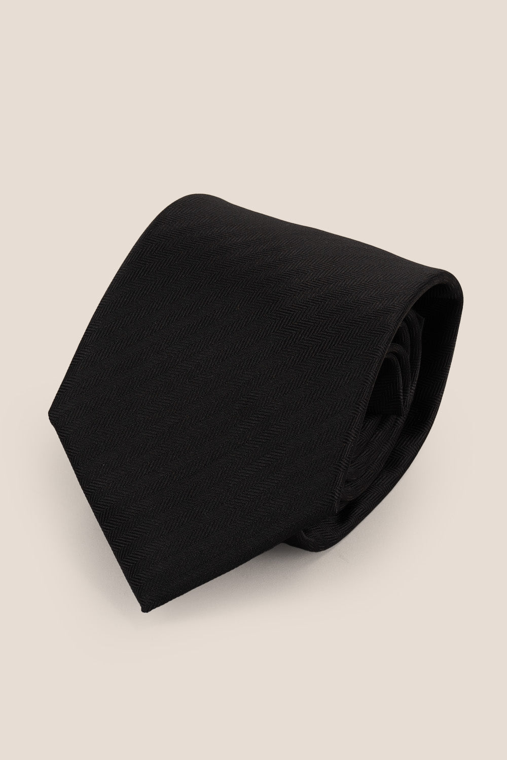 Black Self Stripe Tie Oswin Hyde