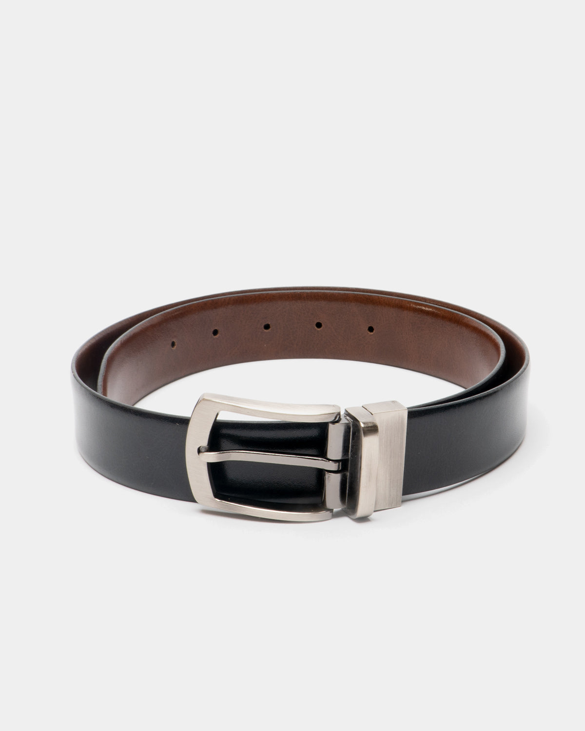 Reversible Leather TB Belt in Black/tan - Men