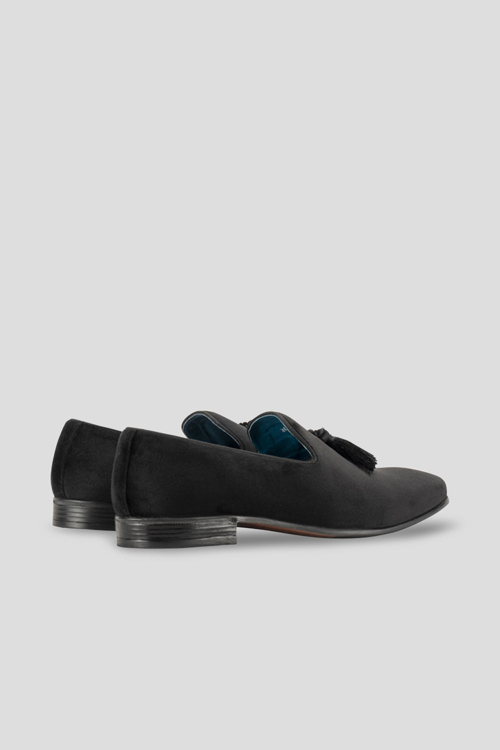 Mens black velvet on sale loafers with tassels