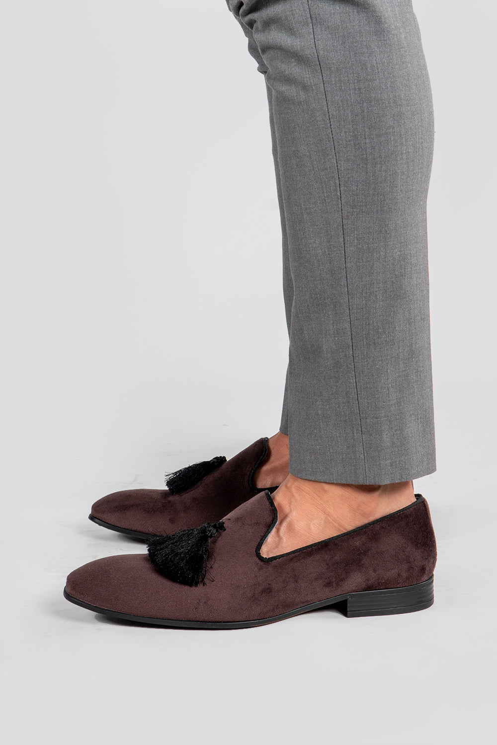 Mens purple velvet on sale loafers