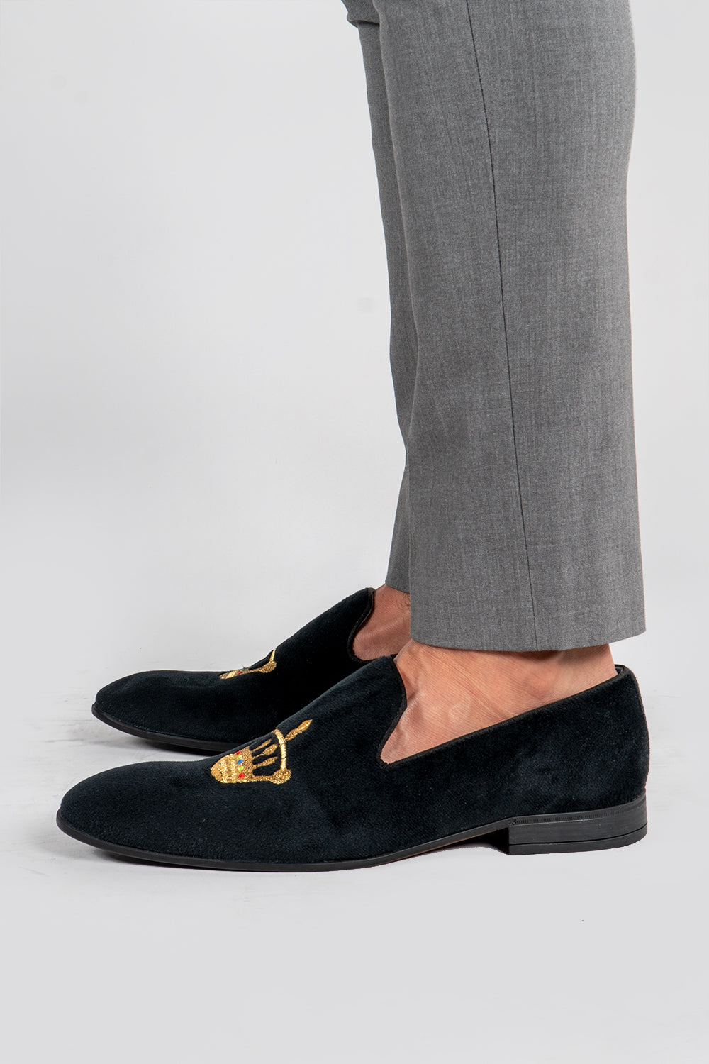 Velvet slip ons sales mens